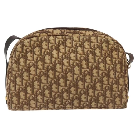 Christian Dior Trotter Canvas Shoulder Bag Brown Gold Auth yk17509 - Picture 3 of 15